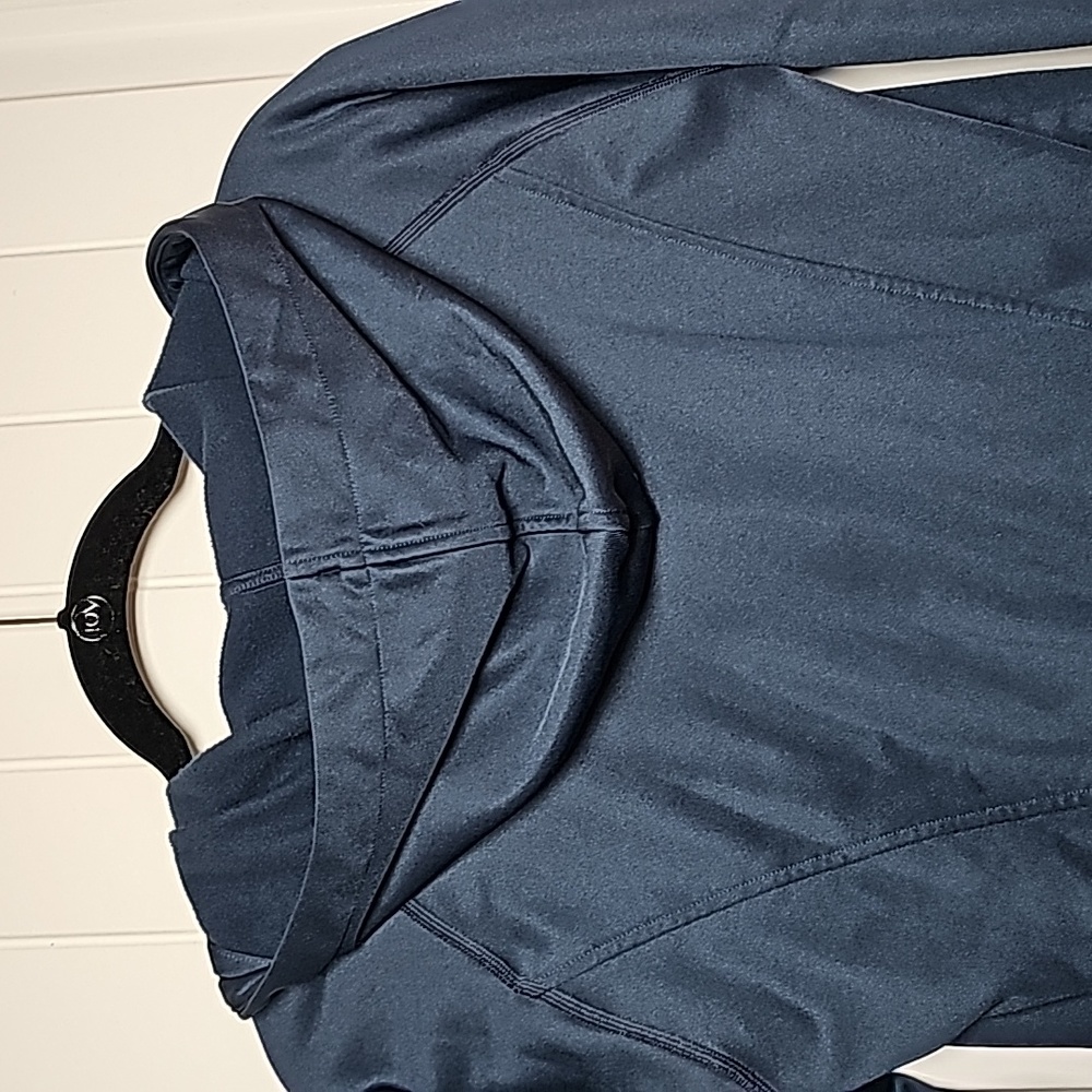Puma Training XS navy blue zip up hoodie, neon pink/orange accents - Picture 9 of 15